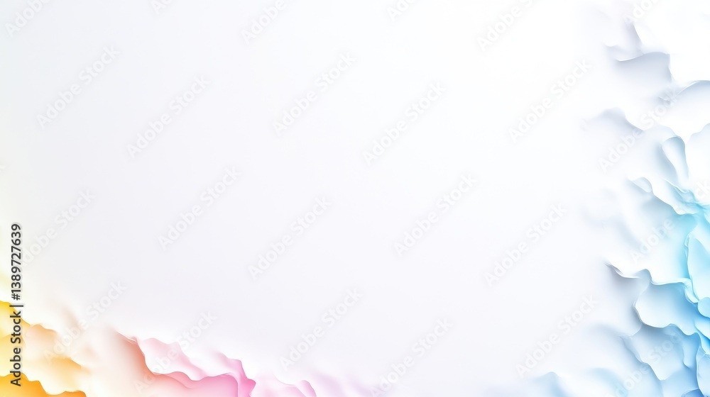 Aufkleber abstract pastel cloudscape minimalist design high-resolution soft lighting diagonal composition text