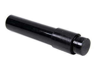 Isolated 3D Illustration Of A Black Rod With Shiny Metallic Surface