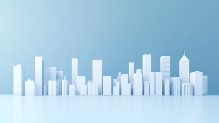 Minimalist 3D Cityscape