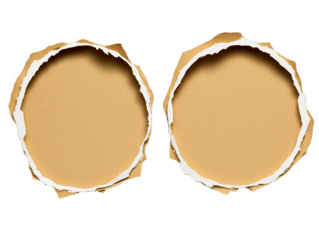 Isolated Abstract Illustration Of Two Brown Holes On Black Background