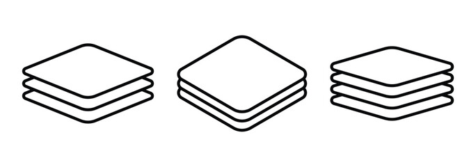 Layer icon. Layer stack illustration. Layer icon vector illustration on white background.