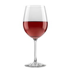 A glass of red wine on black background