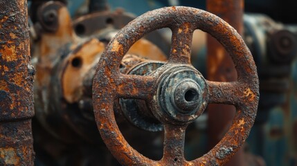 Rusty metal grunge. Generative AI