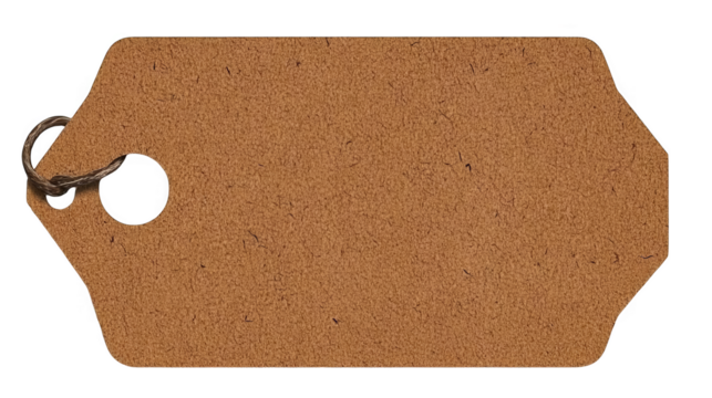Isolated Brown Tag Illustration On Transparent Background