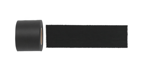 Isolated Black Tape Roll Illustration On Transparent Background