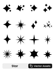 Stars collection. Star vector icons. Golden and Black set of Stars, isolated on transparent background. Star icon. Stars in modern simple flat style. Vector