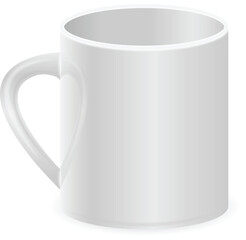 Minimalist mug mockup vector illustration 