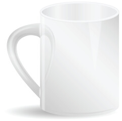 Minimalist mug mockup vector illustration 