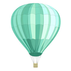 Naklejka premium Isolated Green Balloon Illustration On A Transparent Background For Design