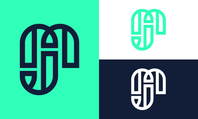 Creative SM or MJ logo.