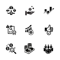Fototapeta premium Benefits Line Icon Set. Company, Employee, Salary, Pay Raise, Meal Break. Vector illustation. 