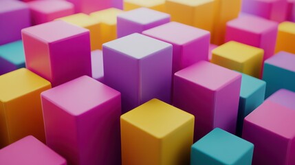 Obraz premium Colorful Cubes Abstract Background