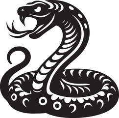 silhouette of clean vector of snake isolated