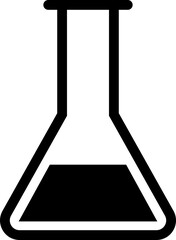 Test tube icon . chemistry, laboratory and medical design element vector  isolated on transparent background. Concept science, pharmacy, beaker, medical glass, vial for app and website.