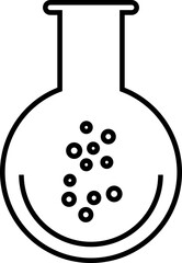 Test tube icon . chemistry, laboratory and medical design element vector  isolated on transparent background. Concept science, pharmacy, beaker, medical glass, vial for app and website.