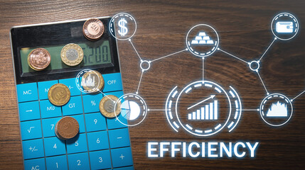 Efficiency increase. Business. Finance. Results