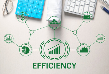 Efficiency increase. Business. Finance. Results