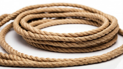 Obraz premium Classic Lasso Rope Isolated on a White Background for Western Themes