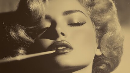 A vintage Hollywood style portrait with a touch of timeless glamour.