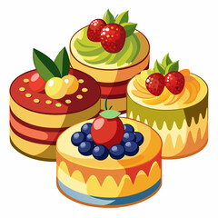 set of cakes