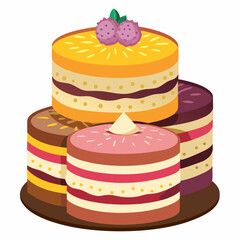 cake on a white background