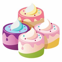 cake with cream and berries