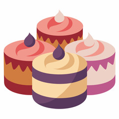 vector illustration of a cake