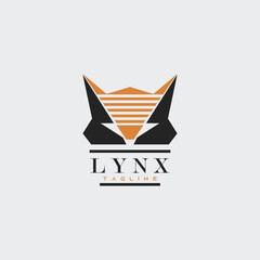 lynx logo vector illustration design © pramzstadobe