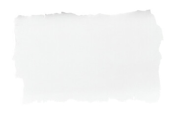 Obraz premium Isolated White Torn Paper Illustration With Textured Rough Edges And Background