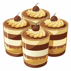 chocolate cake on white background