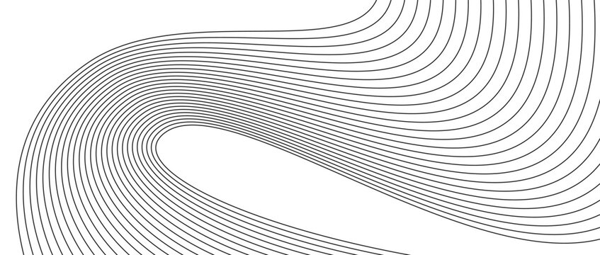 abstract curved lines of fluid motion