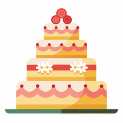 wedding cake vector illustration