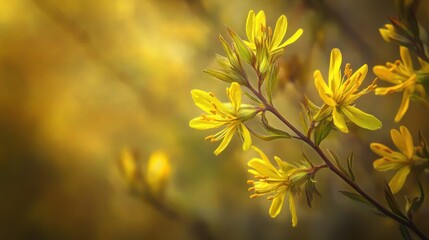 Wild broom, spring concept. Generative AI