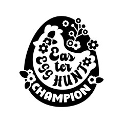 Floral Easter Egg Hunt Champion Sticker