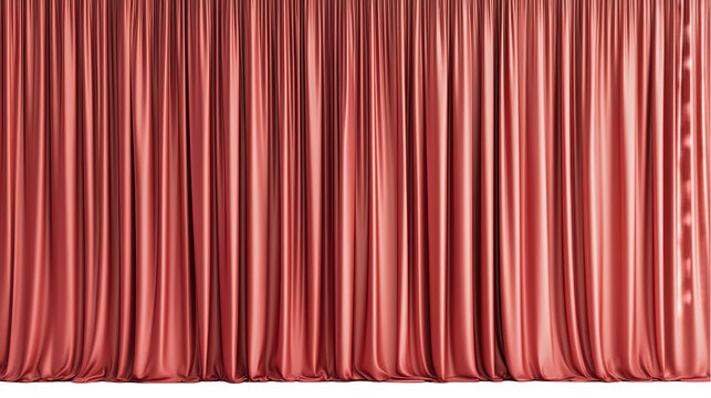 Red Drape Illustration Against Transparent Background Luxury Theatre Stage
