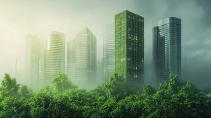 Fototapeta premium Green Growth: A Symbol of Progress and Sustainability