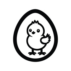 Cute Chick Inside Egg Vector Illustration for Easter, Baby Animals, Spring Holidays, and Children’s Farm-Themed Designs