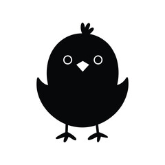  Simple Cute Chick Silhouette Vector for Easter Crafts, Baby Bird Illustrations, Minimalist Animal Art and Farm Clipart Projects