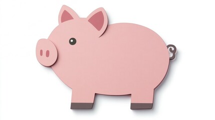 Minimalist Pink Piggy Bank for Modern Interiors