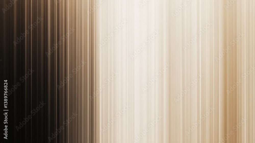 Poster abstract vertical lines create a sense of motion and depth in warm tones of brown and cream in this 