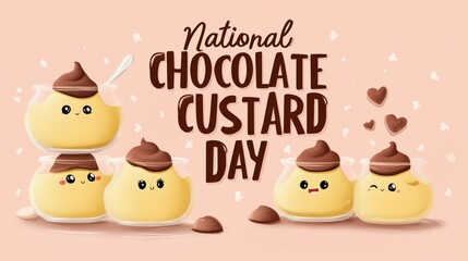 National Chocolate Custard Day, illustration