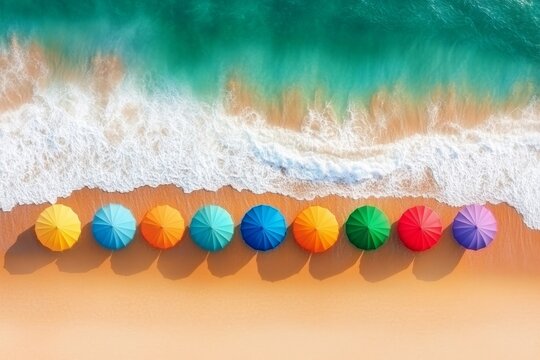 Colores vibrantes en la playa durante un d&iacute;a de verano