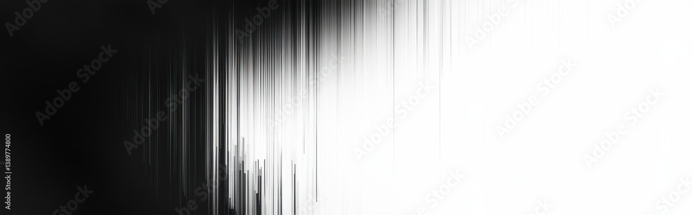 Poster dynamic abstract design featuring black and white streaks creating a modern visual effect in a minim