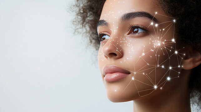 An AI powered personalized skincare solution, holographic skin analysis and customized beauty recommendations using real-time data, Beauty tech style