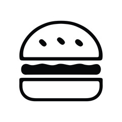 Simple Burger Icon Vector Illustration