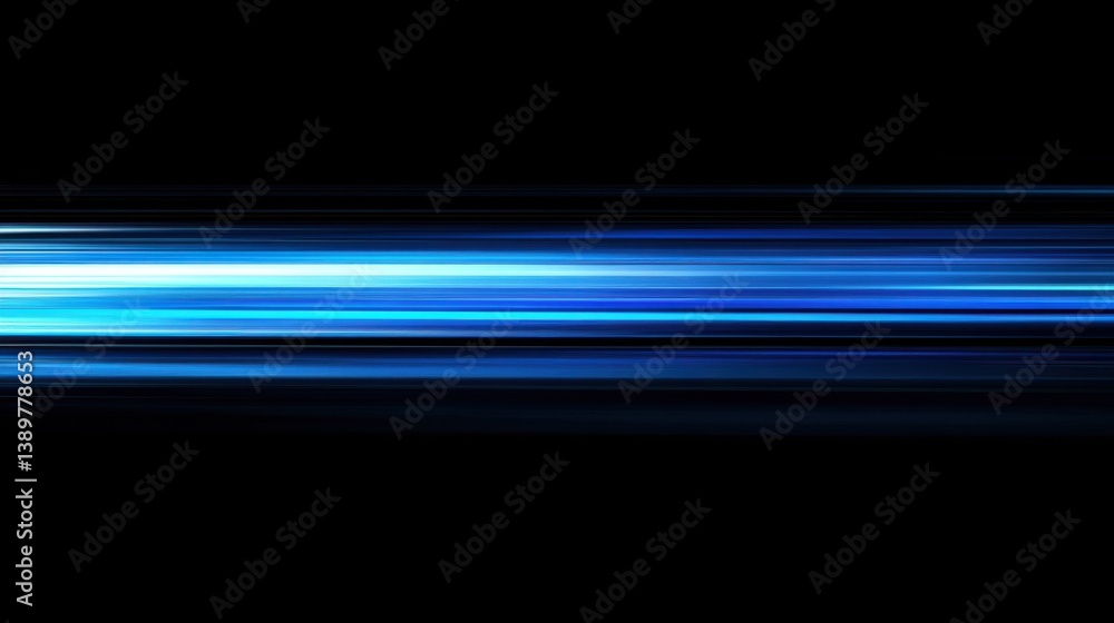Poster vibrant blue light streaks create an abstract pattern against a dark background, showcasing motion a