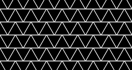 Triangle pattern. Seamless vector background. Black and white geometric texture.