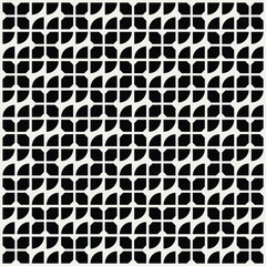 Mid century modern floral shapes in black and white. Repeated and decorative design that can be used for packaging, decorating, interior design, wallpapers, and more.