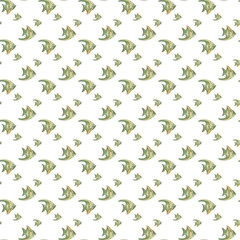 Fish Story Seamless Vector Pattern Design