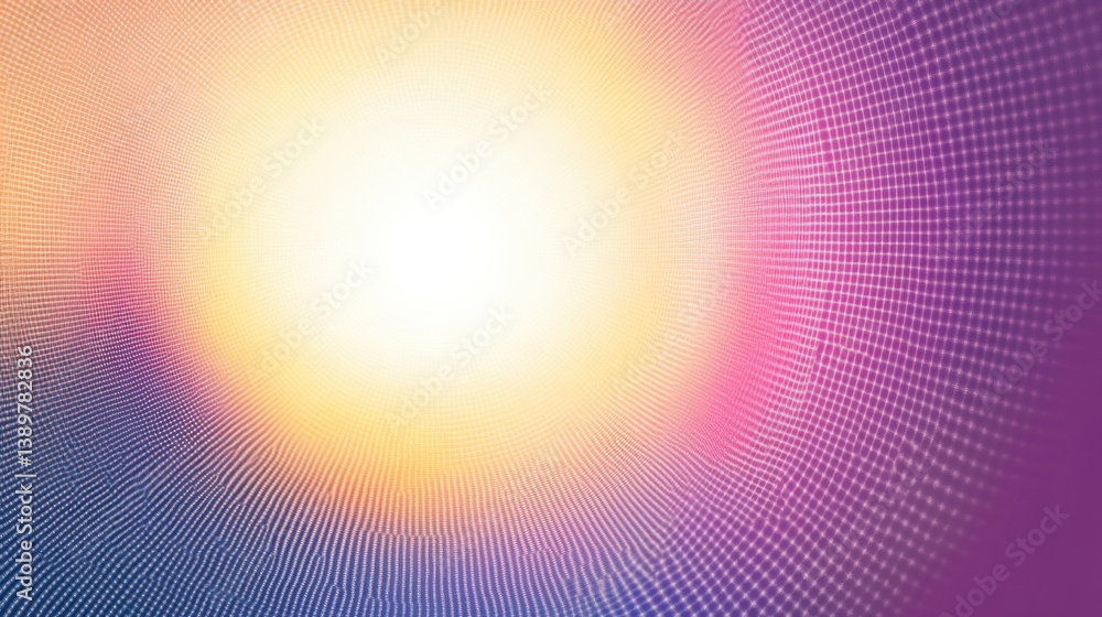 Poster vibrant and colorful abstract background with radiant light effect and dotted pattern